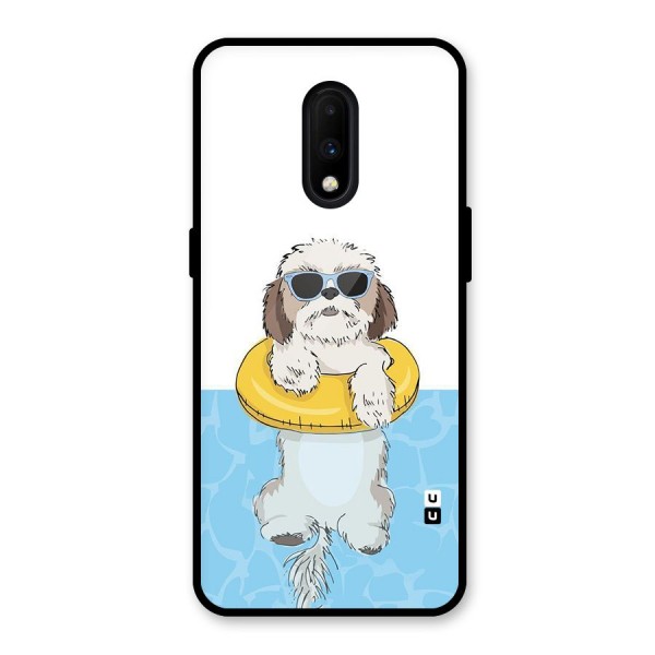 Swimming Doggo Glass Back Case for OnePlus 7