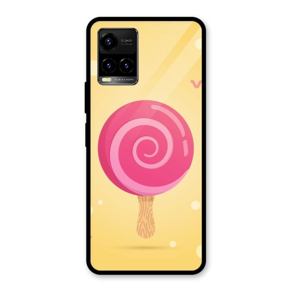 Swirl Ice Cream Glass Back Case for Vivo Y21A