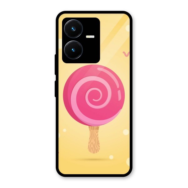 Swirl Ice Cream Glass Back Case for Vivo Y22