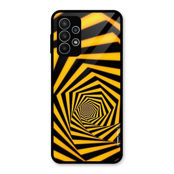 Taxi Pattern Glass Back Case for Galaxy A23