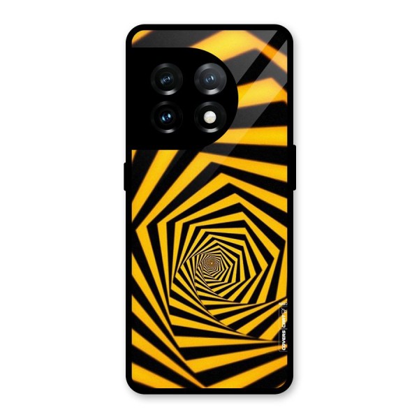 Taxi Pattern Glass Back Case for OnePlus 11