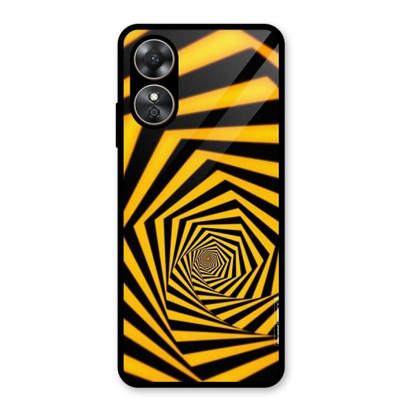 Taxi Pattern Glass Back Case for Oppo A17