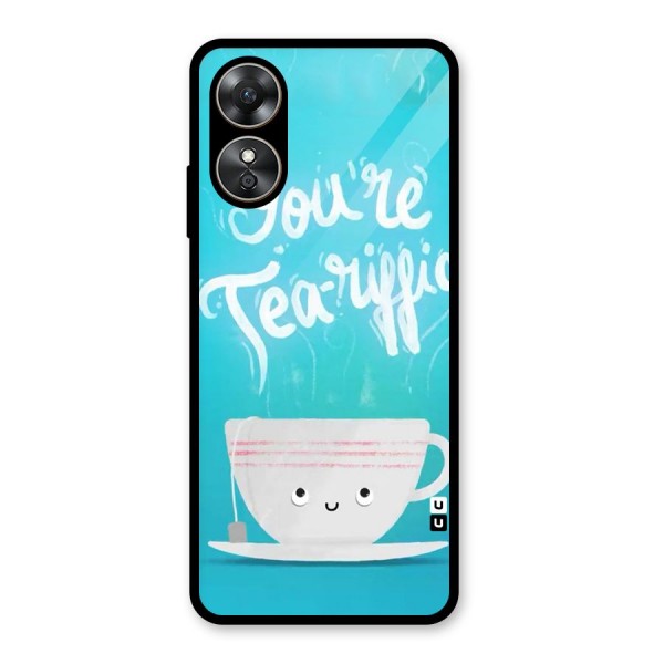 Tea-rific Glass Back Case for Oppo A17