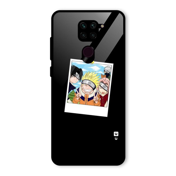 Team Kakashi Cute Glass Back Case for Redmi Note 9