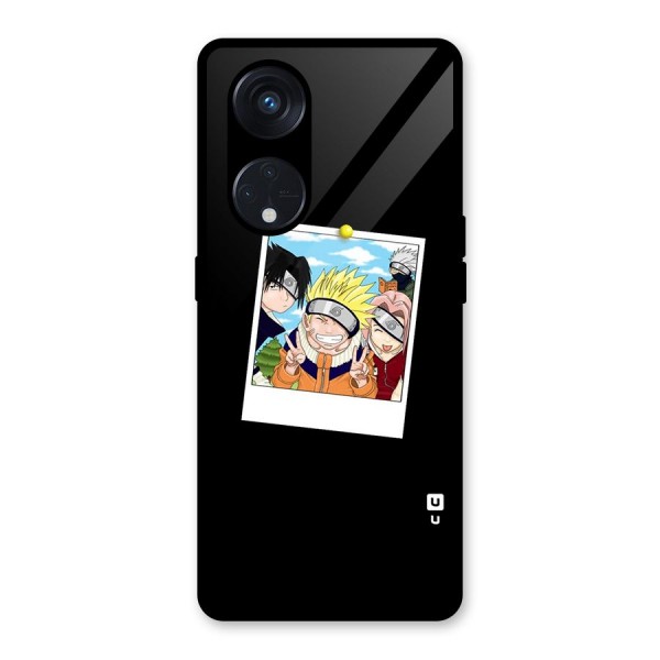 Team Kakashi Cute Glass Back Case for Reno8 T 5G