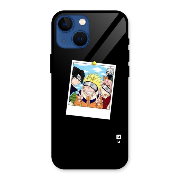 Team Kakashi Cute Glass Back Case for iPhone 13 Mini