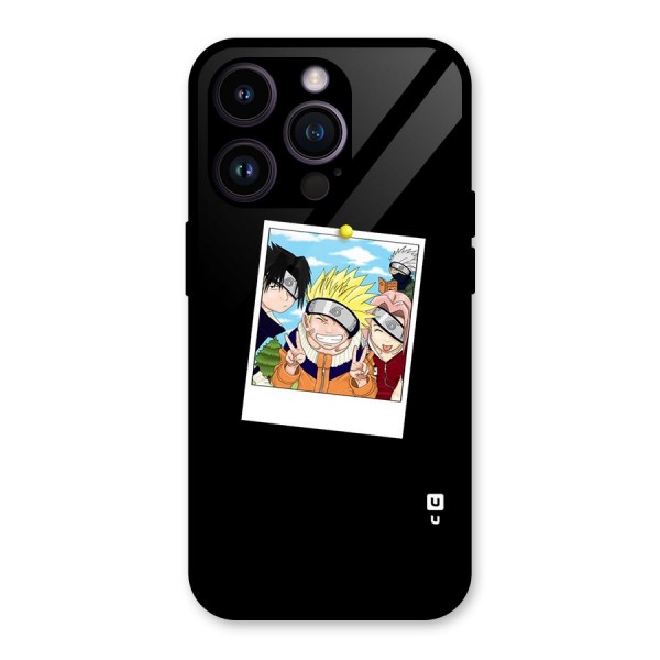 Team Kakashi Cute Glass Back Case for iPhone 14 Pro