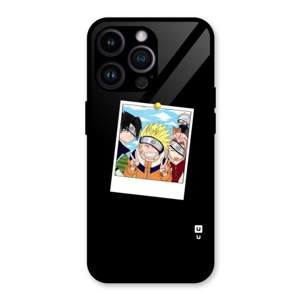Team Kakashi Cute Glass Back Case for iPhone 14 Pro Max