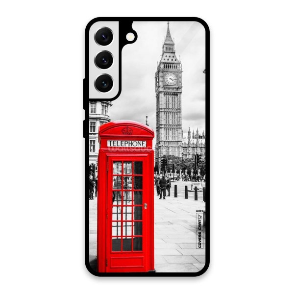 Telephone Booth Glass Back Case for Galaxy S22 Plus 5G