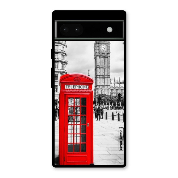 Telephone Booth Glass Back Case for Google Pixel 6a