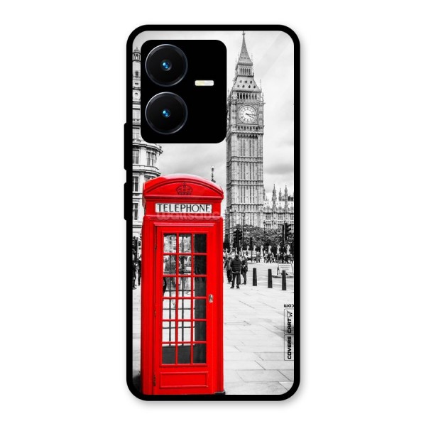 Telephone Booth Glass Back Case for Vivo Y22