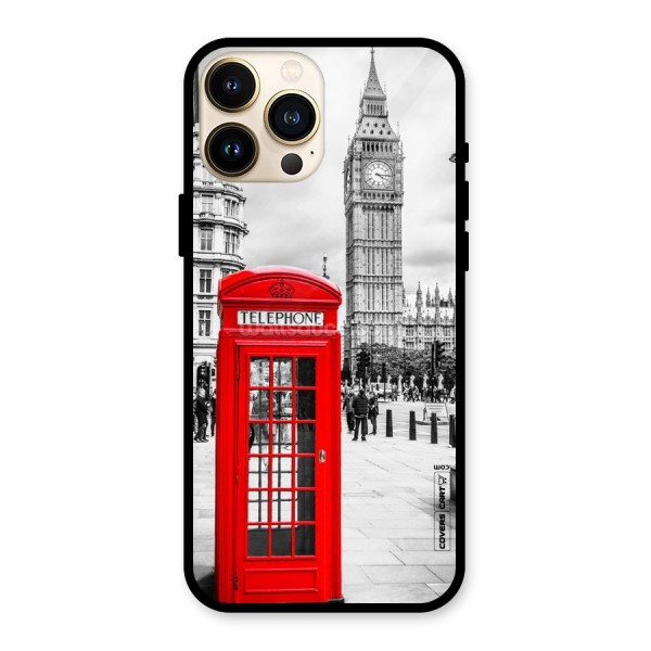 Telephone Booth Glass Back Case for iPhone 13 Pro Max