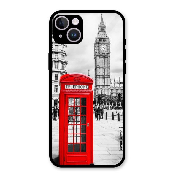 Telephone Booth Glass Back Case for iPhone 14 Plus