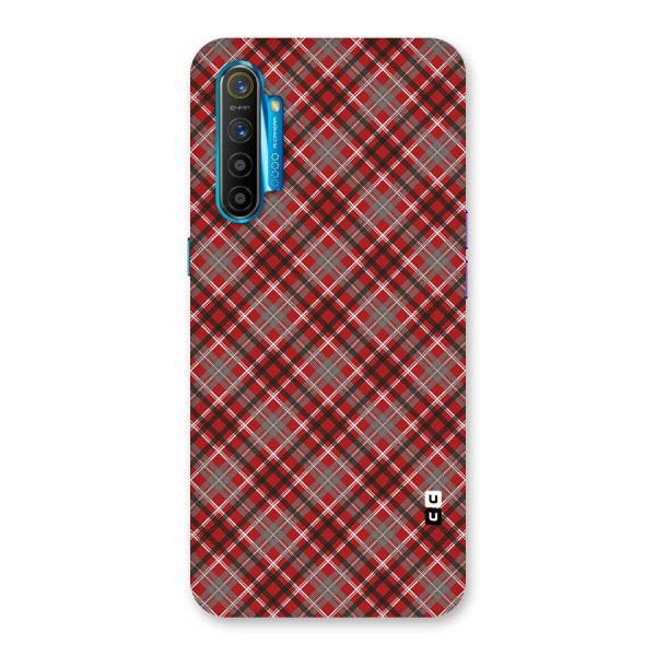 Textile Check Pattern Back Case for Realme XT