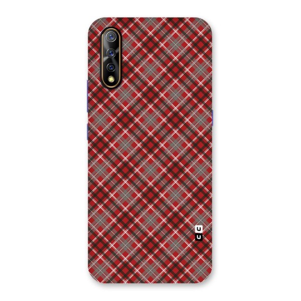 Textile Check Pattern Back Case for Vivo Z1x