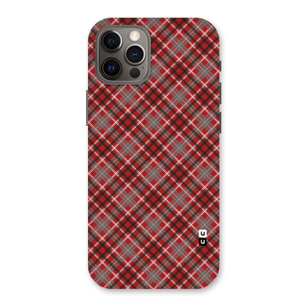 Textile Check Pattern Back Case for iPhone 12 Pro