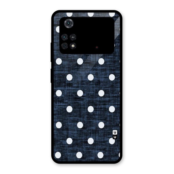 Textured Dots Glass Back Case for Poco M4 Pro 4G