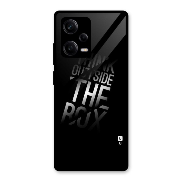 Think Outside the Box Glass Back Case for Redmi Note 12 Pro