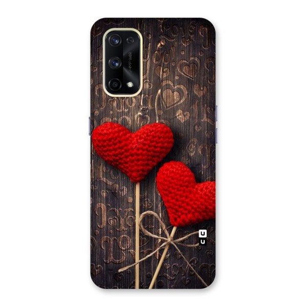 Thread Art Wooden Print Glass Back Case for Realme X7 Pro