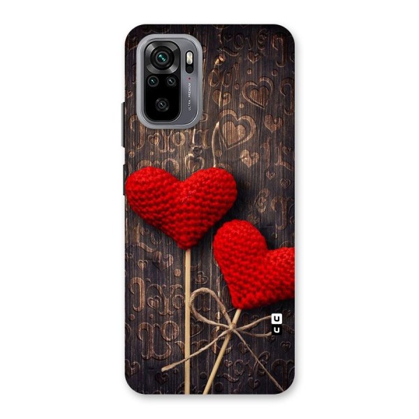 Thread Art Wooden Print Back Case for Redmi Note 10