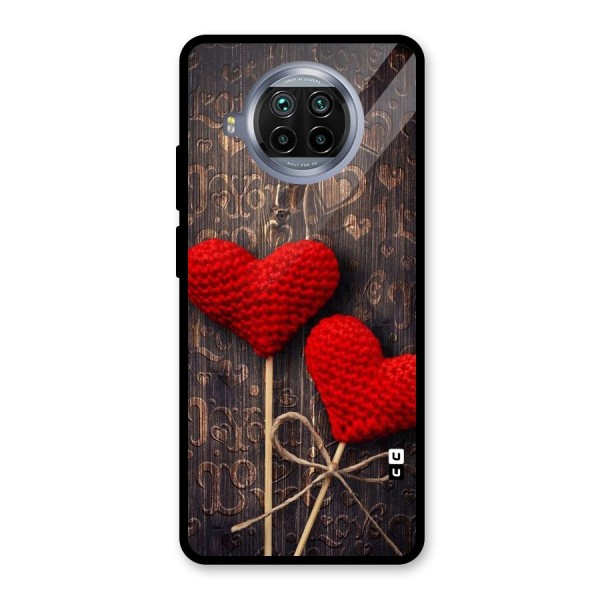 Thread Art Wooden Print Glass Back Case for Mi 10i