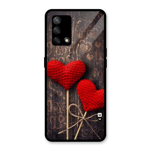 Thread Art Wooden Print Glass Back Case for Oppo F19s