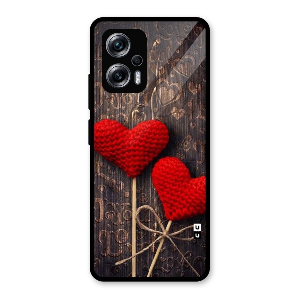 Thread Art Wooden Print Glass Back Case for Redmi K50i