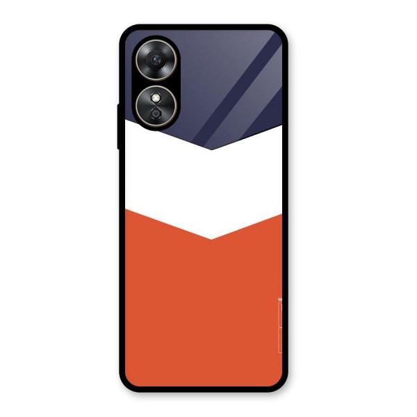 Three Colour Pattern Glass Back Case for Oppo A17