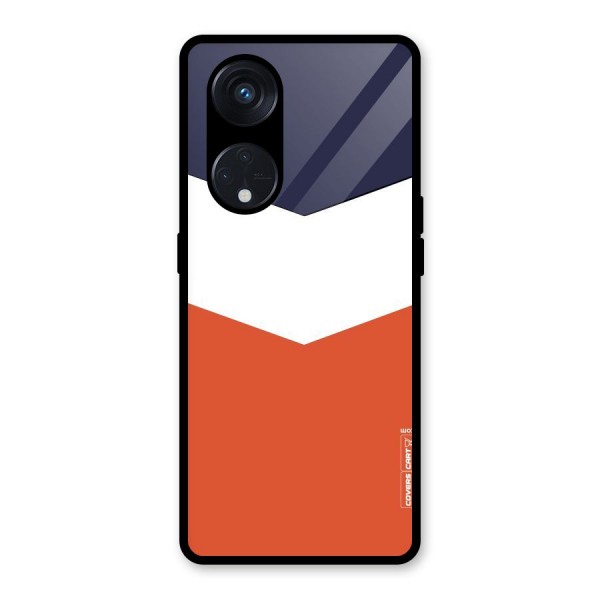 Three Colour Pattern Glass Back Case for Reno8 T 5G