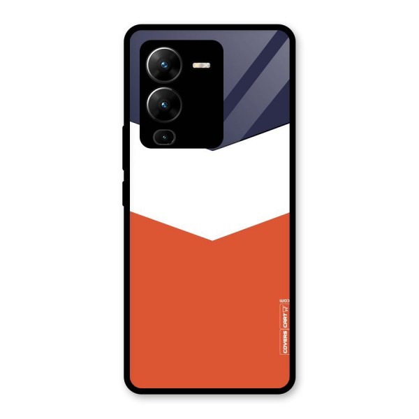 Three Colour Pattern Glass Back Case for Vivo V25 Pro