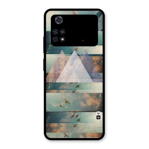 Three Triangles Glass Back Case for Poco M4 Pro 4G