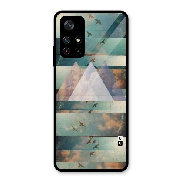 Three Triangles Glass Back Case for Poco M4 Pro 5G