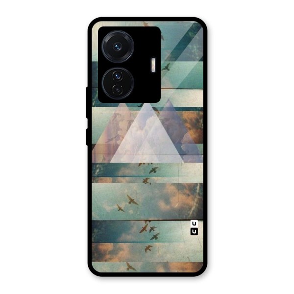 Three Triangles Glass Back Case for Vivo T1 Pro