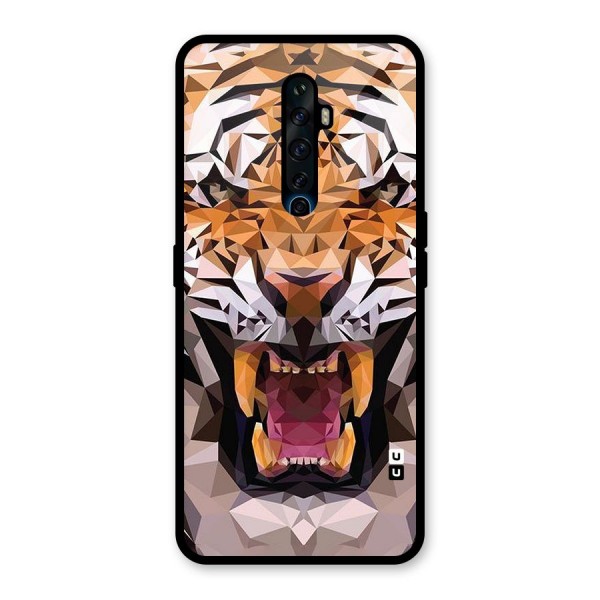 Tiger Abstract Art Glass Back Case for Oppo Reno2 Z