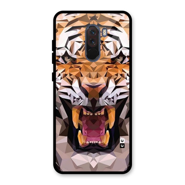 Tiger Abstract Art Glass Back Case for Poco F1