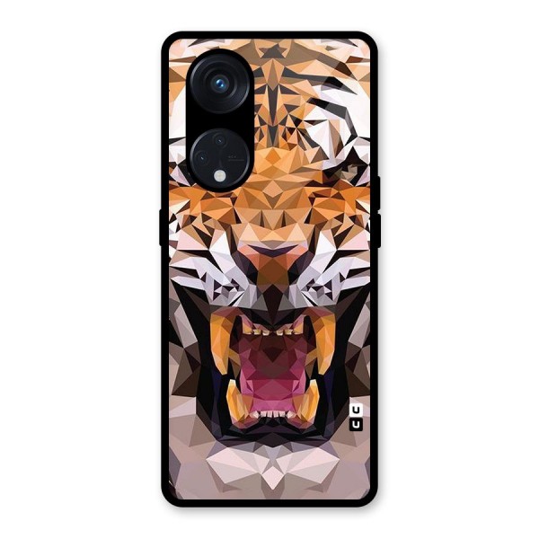 Tiger Abstract Art Glass Back Case for Reno8 T 5G