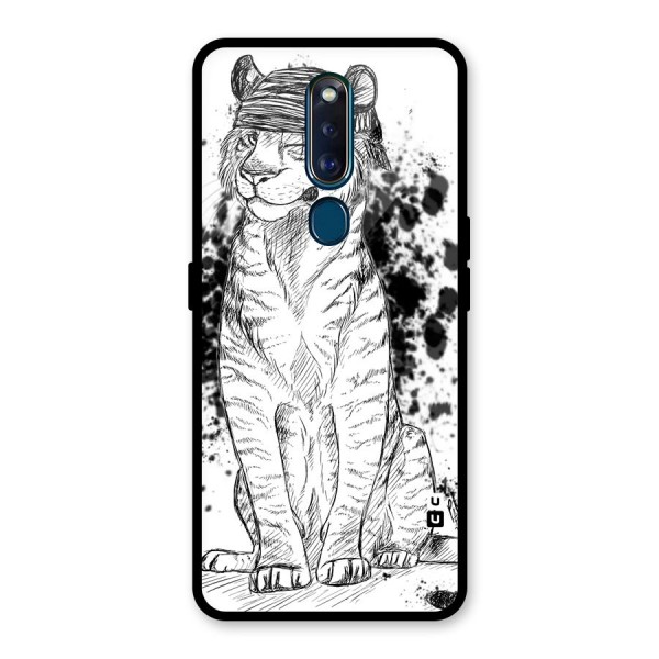 Tiger Wink Glass Back Case for Oppo F11 Pro