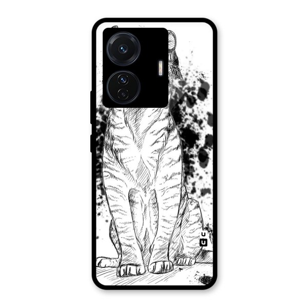 Tiger Wink Glass Back Case for Vivo T1 Pro