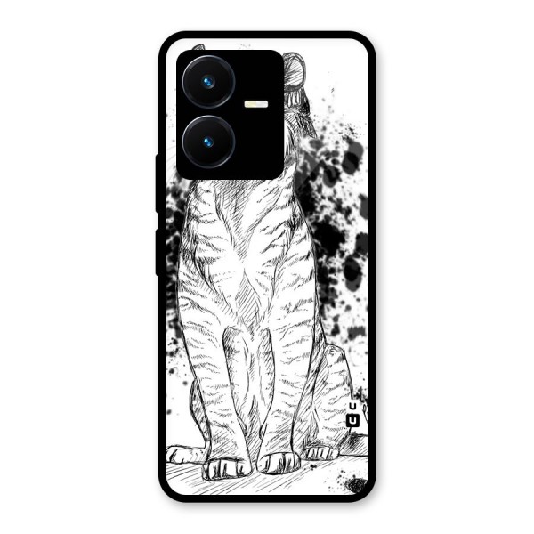 Tiger Wink Glass Back Case for Vivo Y22