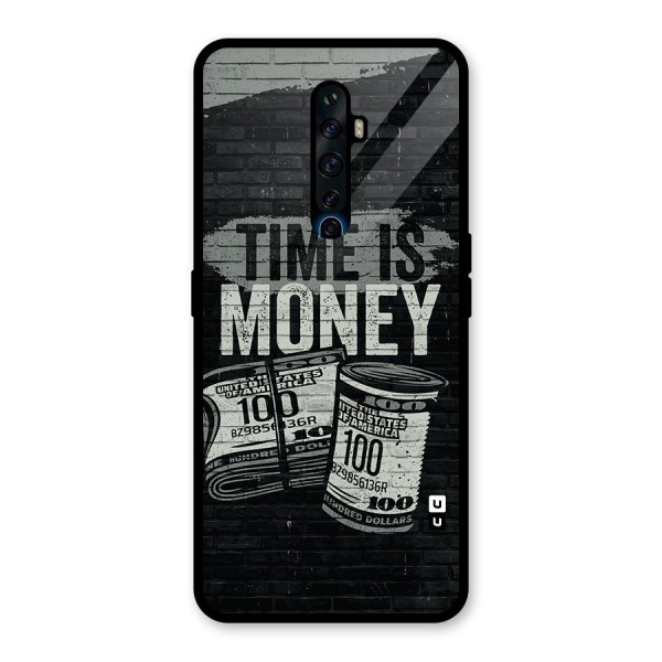 Time Is Money Glass Back Case for Oppo Reno2 Z