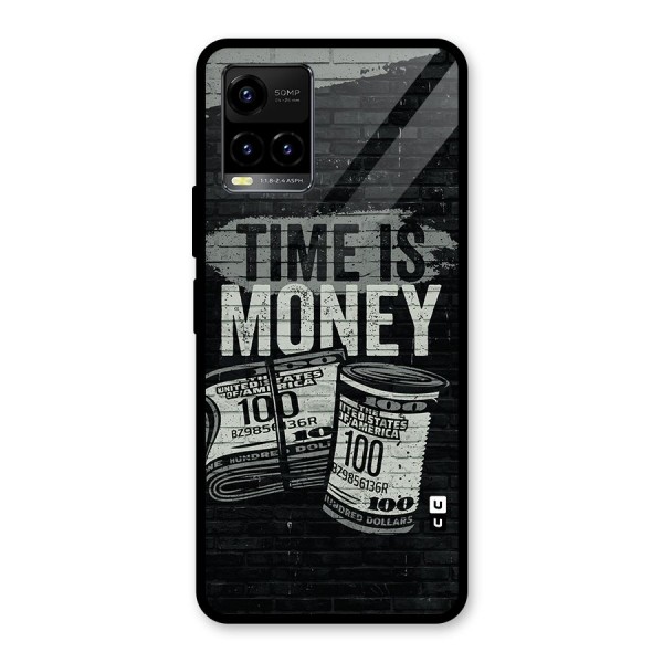 Time Is Money Glass Back Case for Vivo Y21 2021