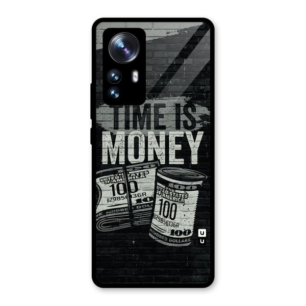 Time Is Money Glass Back Case for Xiaomi 12 Pro