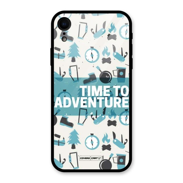 Time To Adventure Blazing Blue Glass Back Case for XR