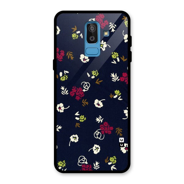 Tiny Flowers Glass Back Case for Galaxy J8