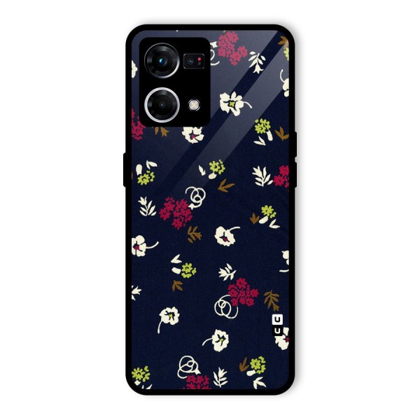 Tiny Flowers Glass Back Case for Oppo F21s Pro 4G