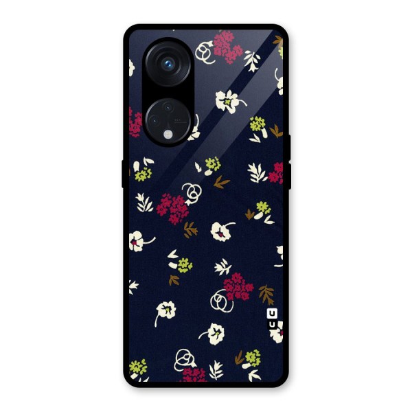 Tiny Flowers Glass Back Case for Reno8 T 5G