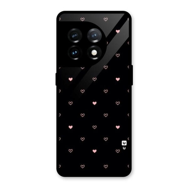 Tiny Little Pink Pattern Glass Back Case for OnePlus 11