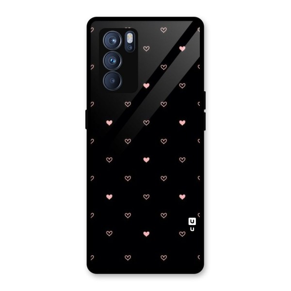 Tiny Little Pink Pattern Glass Back Case for Oppo Reno6 Pro 5G