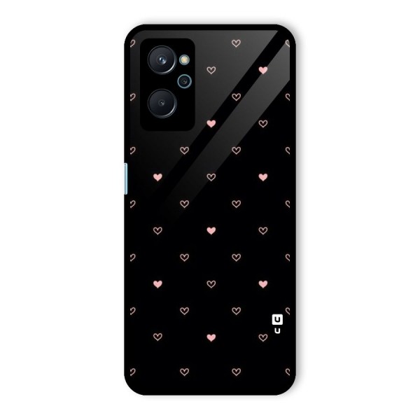 Tiny Little Pink Pattern Glass Back Case for Realme 9i