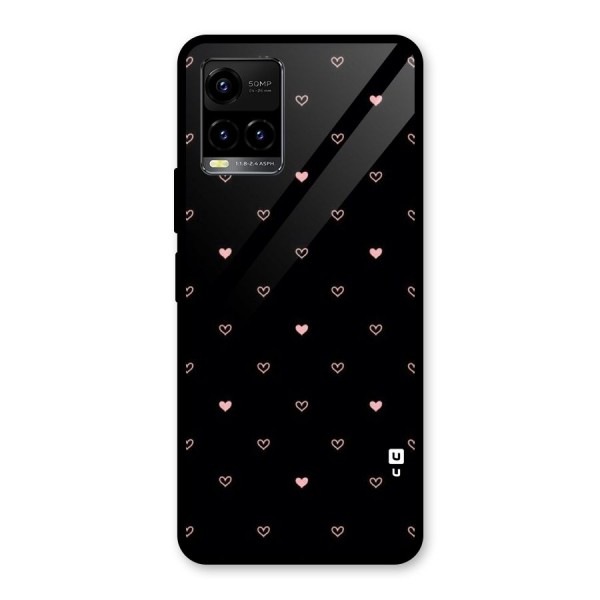 Tiny Little Pink Pattern Glass Back Case for Vivo Y21A